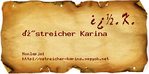 Östreicher Karina névjegykártya